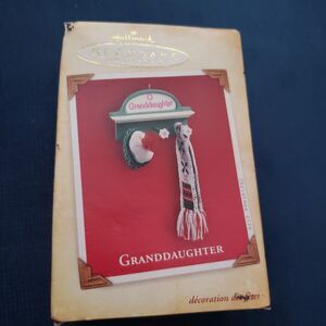 Hallmark 2004 Granddaughter Handcrafted/Fabric Ornament Christmas/Holidays